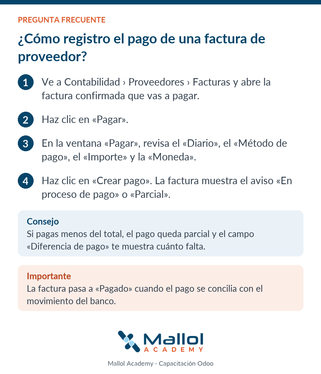 ¿Cómo registro el pago de una factura de proveedor?