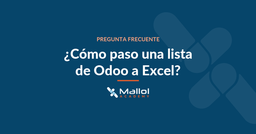 ¿Cómo paso una lista de Odoo a Excel?