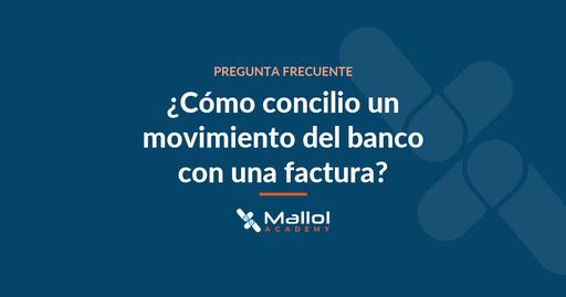 ¿Cómo concilio un movimiento del banco con una factura?